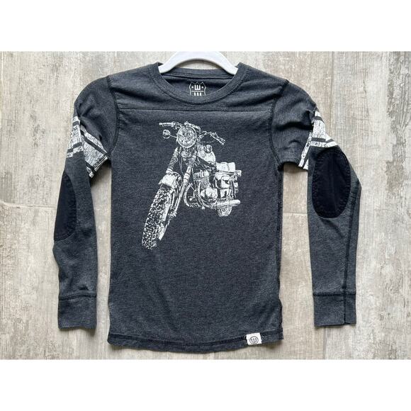 Wes & Willy Boys Kids Motorcycle Youth Gray Graphic Tee Boutique Designer 7 - Picture 1 of 8